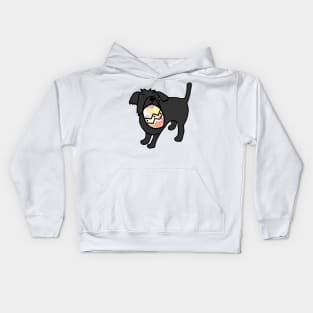 Cute Dog Holding Easter Egg Kids Hoodie